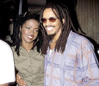 Photo Of Rohan Marley and Lauryn Hill.